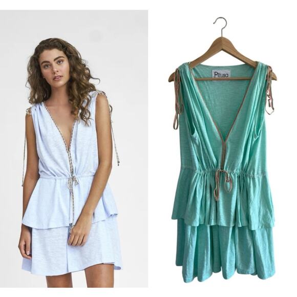 *RARE FIND* REVOLVE Pitusa Anastasia Evil Eye Detail Swim Cover-Up/Mini Dress - Picture 1 of 16